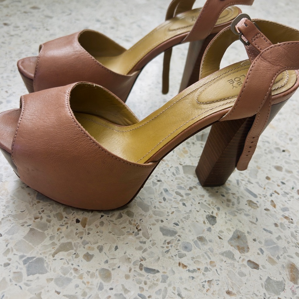 See By Chloe Tan Peep Toe Heels